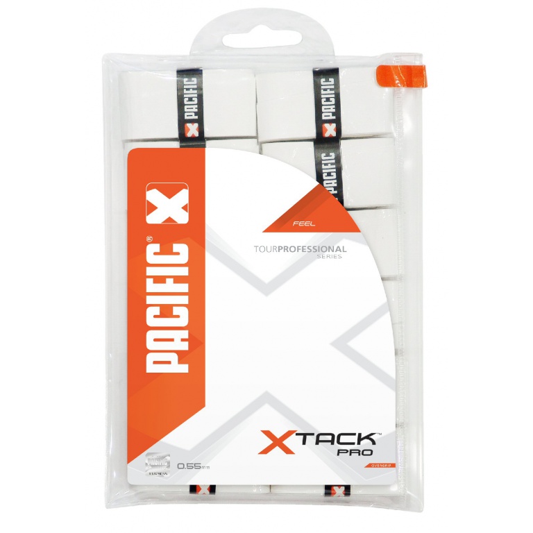 Pacific Overgrip xTack Pro 0.55mm white 12-pack clip bag
