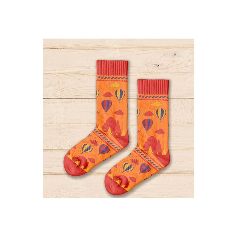 Polar Star Daily Sock Crew Swimming (Cotton, warm) orange - 1 Pair