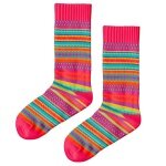 Polar Star Daily Sock Crew Freja (Cotton, warm) pink/multicoloured - 1 Pair