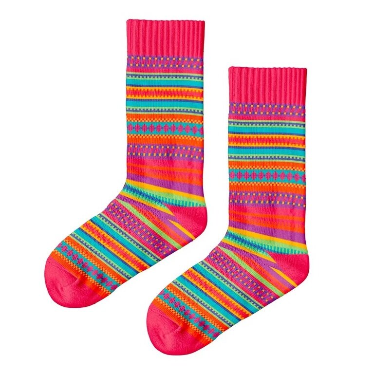 Polar Star Daily Sock Crew Freja (Cotton, warm) pink/multicoloured - 1 Pair