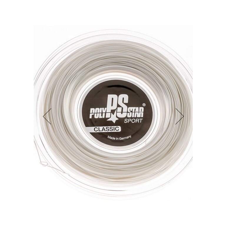 Polystar Tennis String Classic (Durability) white 200m reel