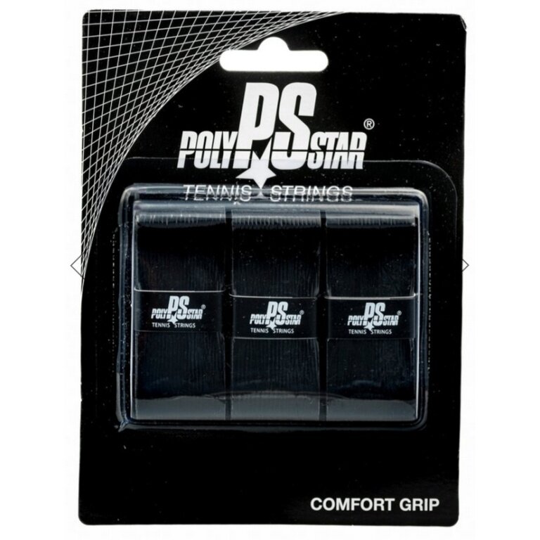 Polystar Overgrip Comfort Grip 0.5mm black - pack of 3