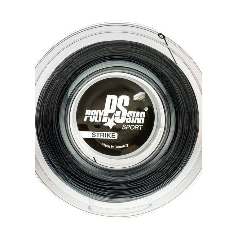 Polystar Tennis String Strike (Durability + Power) black 200m reel