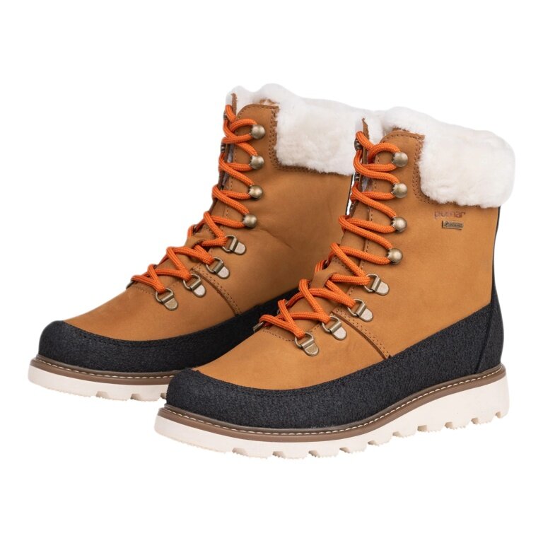 Pomar Winter Boots PÄIVI GTX (Nubuck leather, waterproof, extremely warm, lined with lambswool) tan brown ladies