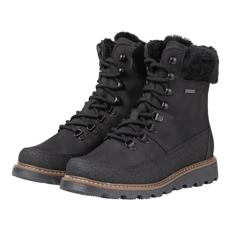 Pomar Winter Boots PÄIVI GTX (Nubuck leather, waterproof, extremely warm, lined with lambswool) black ladies