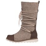 Pomar Winter Boots Ruka GTX (Felt Boots, Waterproof, Extremely Warm) Sand Brown Ladies
