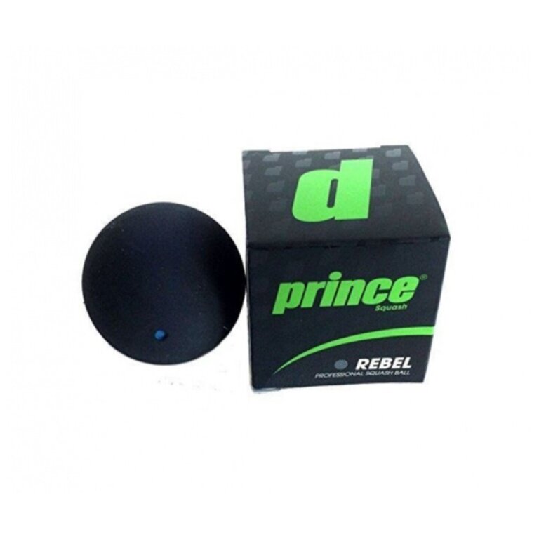 Prince Squashball Rebel (blue dot, fast) black - 1 ball