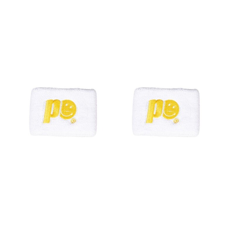Prince x Smiley Sweatband Logo Small White - 2 Pieces