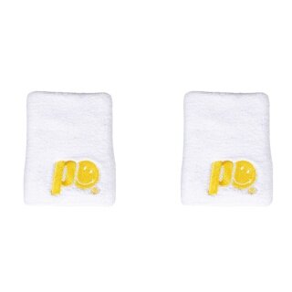Prince x Smiley Sweatband Logo Large White - 2 Pieces