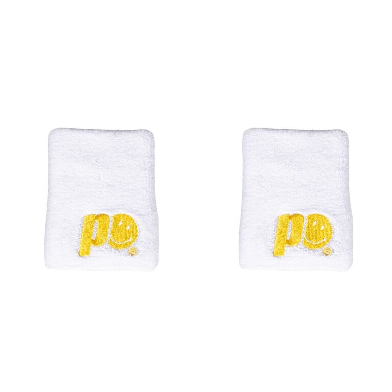 Prince x Smiley Sweatband Logo Large White - 2 Pieces