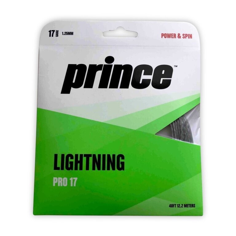 Prince Tennissaite Lightning Pro (Power+Spin) 1.25mm silver 12m set