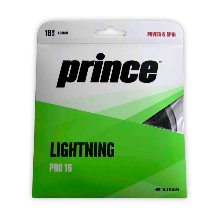 Prince Tennissaite Lightning Pro (Power+Spin) 1.25mm black 12m set
