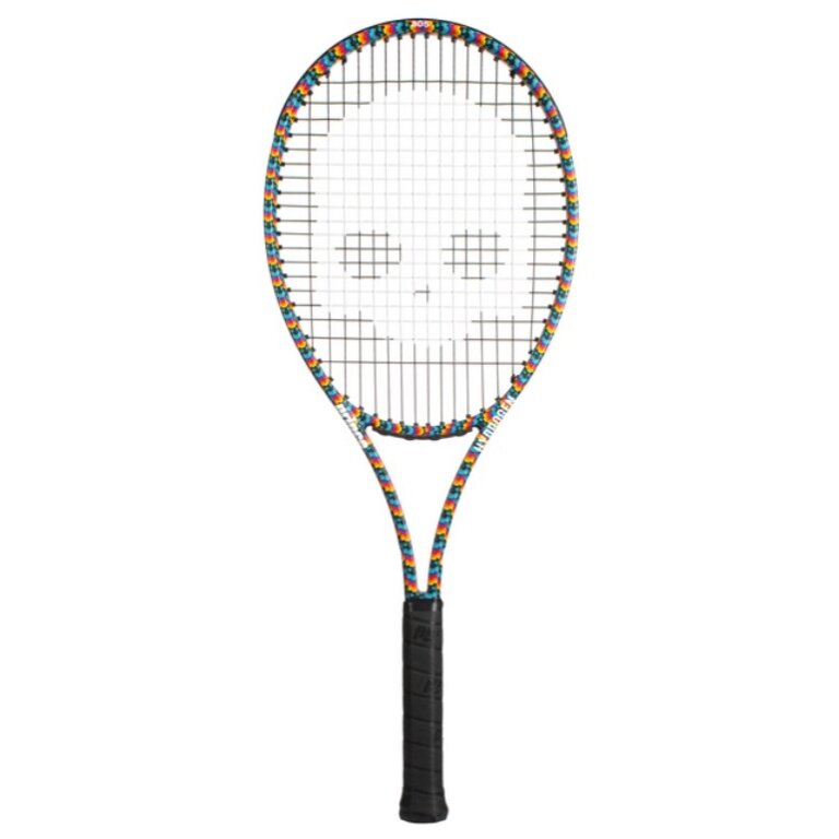 Prince Tennis Racket by Hydrogen Skulls 275 100in/275g multi-coloured - strung -