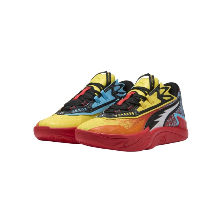 Puma Indoor Court Shoes Scoot Zeros II Caution Rickie (Basketball) multi-coloured Men's