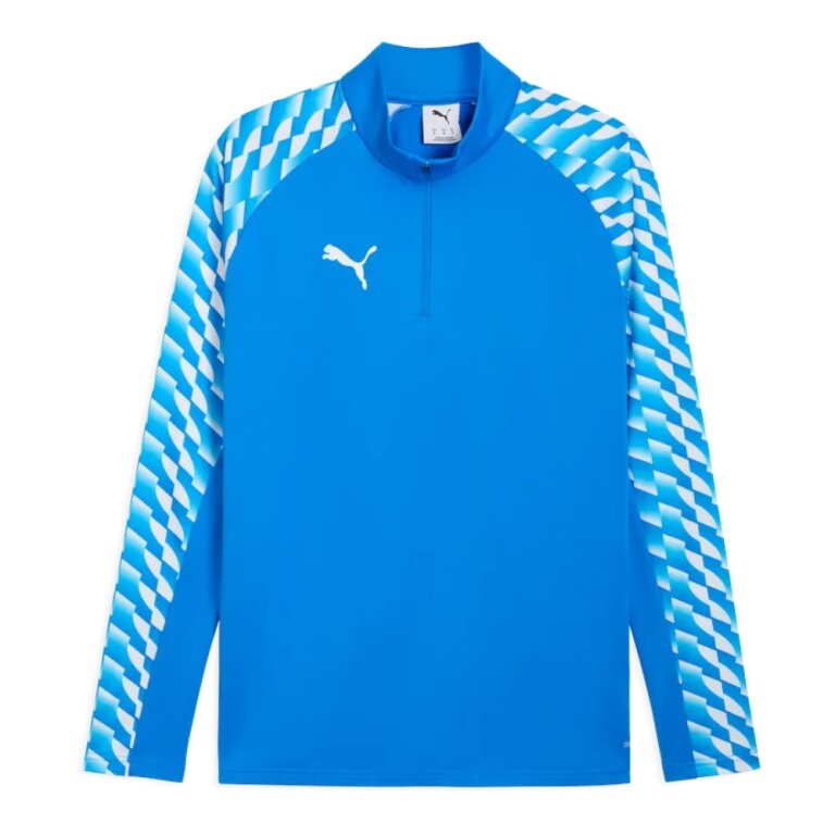 Puma Sport Long Sleeve Shirt teamLIGA26 Training 1/4 Zip Top (100% recycled Polyester, breathable) blue Men's