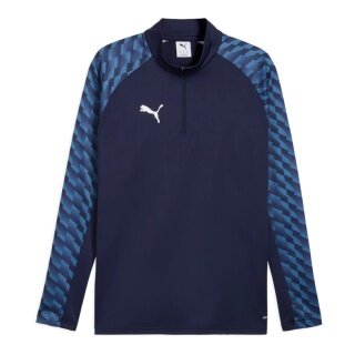 Puma Sport Long Sleeve Shirt teamLIGA26 Training 1/4 Zip Top (100% recycled Polyester, breathable) navy blue Men's