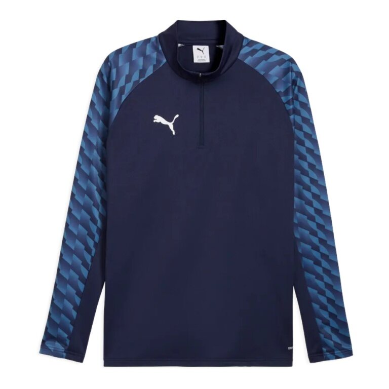 Puma Sport Long Sleeve Shirt teamLIGA26 Training 1/4 Zip Top (100% recycled Polyester, breathable) navy blue Men's