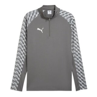 Puma Sport Long Sleeve Shirt teamLIGA26 Training 1/4 Zip Top (100% recycled Polyester, breathable) grey Men's