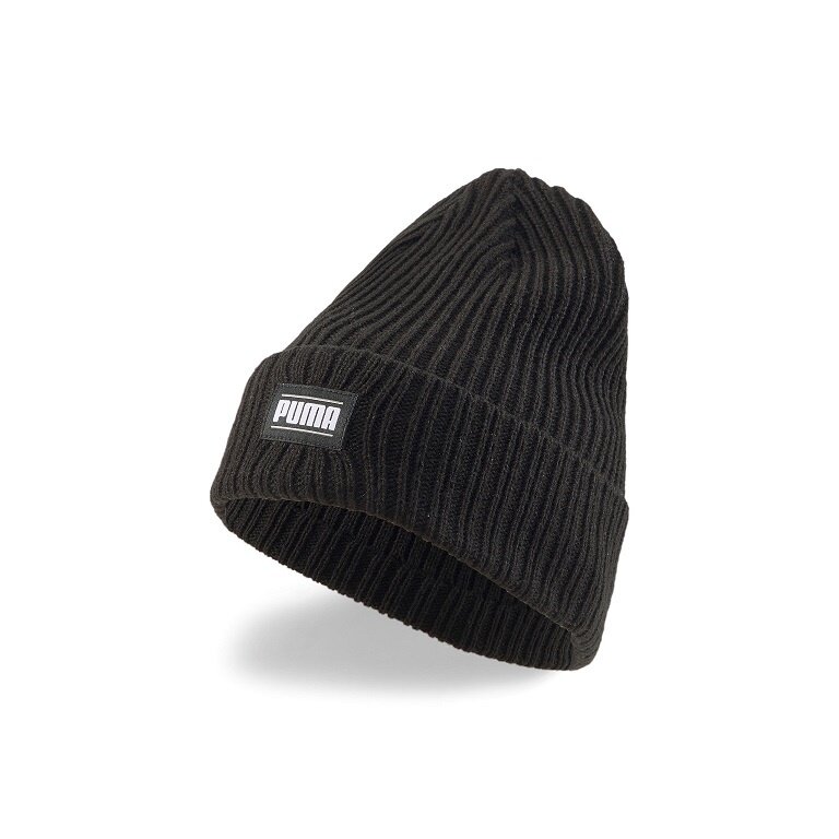 Puma Knitted Hat (Beanie) Classic Cuff Unisex - Ribbed Structure - black - 1 piece