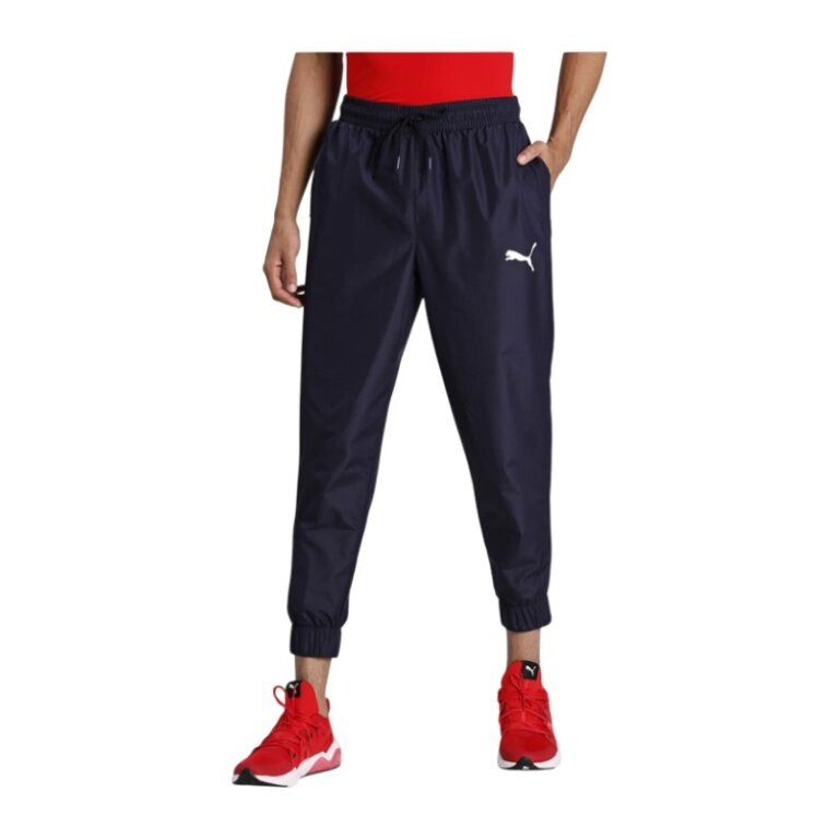 Puma Training Trousers Cross The Line Warm Up Pant Long - Navy Blue Men's