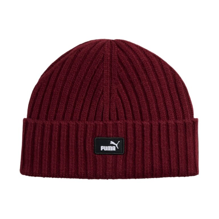 Puma knitted hat (beanie) ESS Fisherman (ribbed structure) red - 1 piece