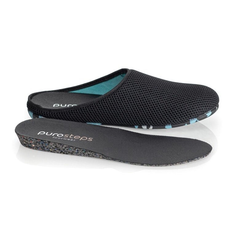 Purosteps House Slippers Casa Eco Signet black/turquoise