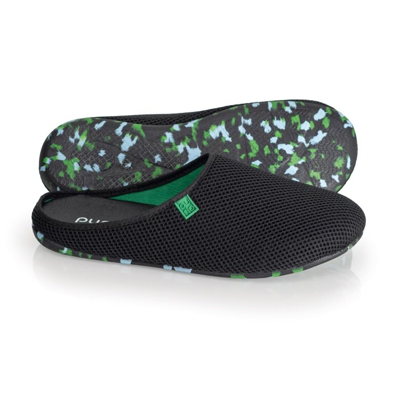 Purosteps Slippers Casa Eco Signet black/green