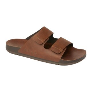 Reef Sandal Ojai Two Bar (Leather Sandal) dark brown men's