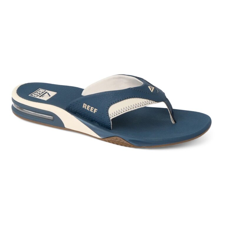 Reef Fanning flip-flops (integrated bottle opener) navy blue/oat men's