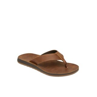 Reef Ojai Classic Flip-Flops (Leather Sandals) Dark Brown Men's
