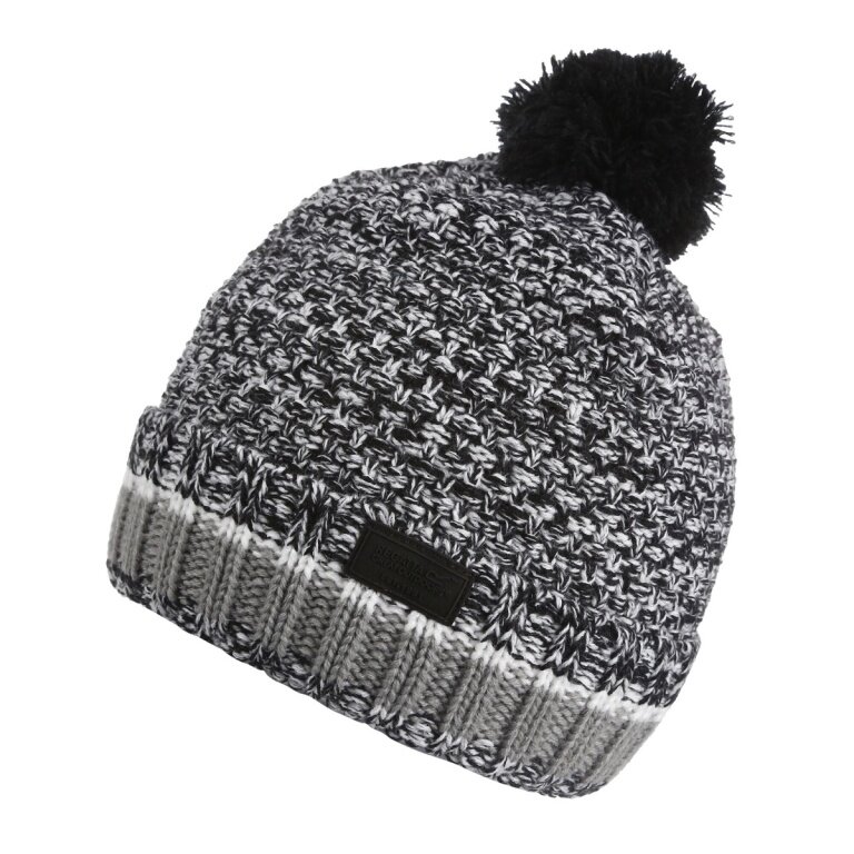 Regatta Knitted Hat Davion V with Pom Pom Black Men