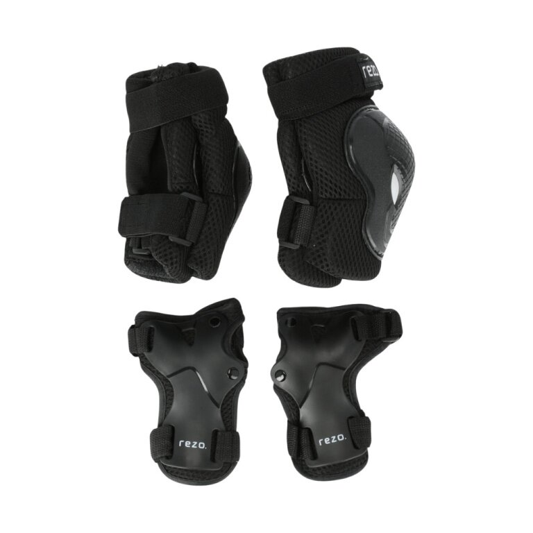 Rezo Protective Gear Haslam Adult Protector (Knee Pads, Elbow Pads, Wrist Protection) - Set of 3