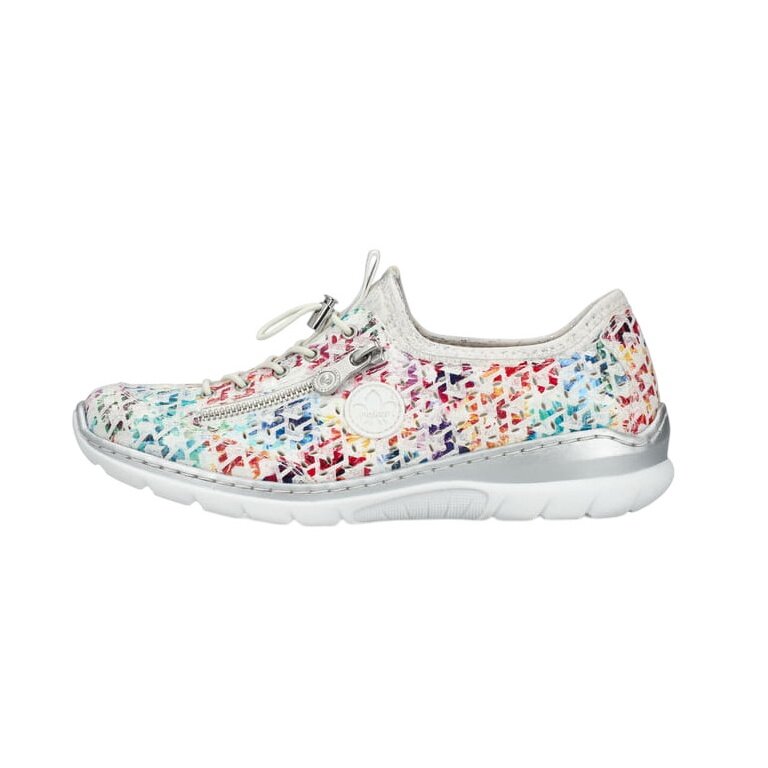 Rieker Sneakers (synthetic leather) L3252 white/multicoloured ladies