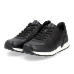 Rieker Sneakers (Smooth Leather) U0304-01 Black Men's