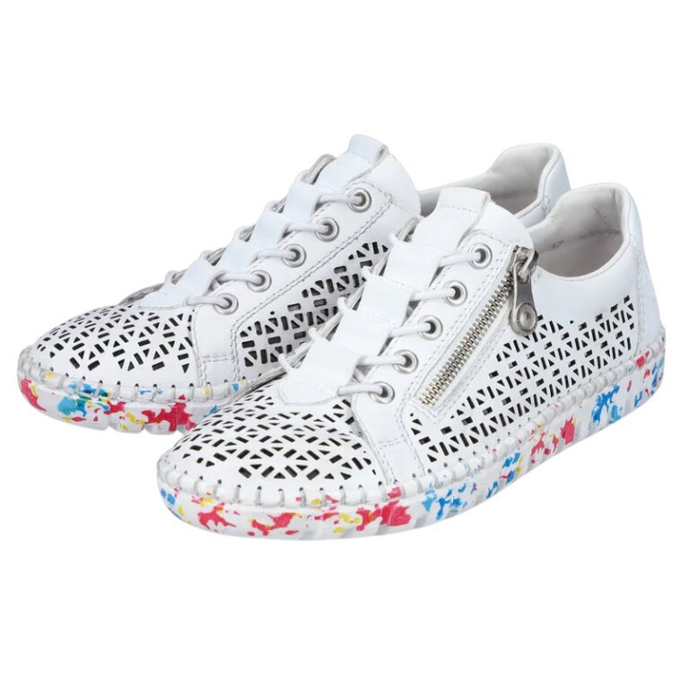 Rieker Sneakers (Smooth Leather) M2357 white/multicoloured Ladies