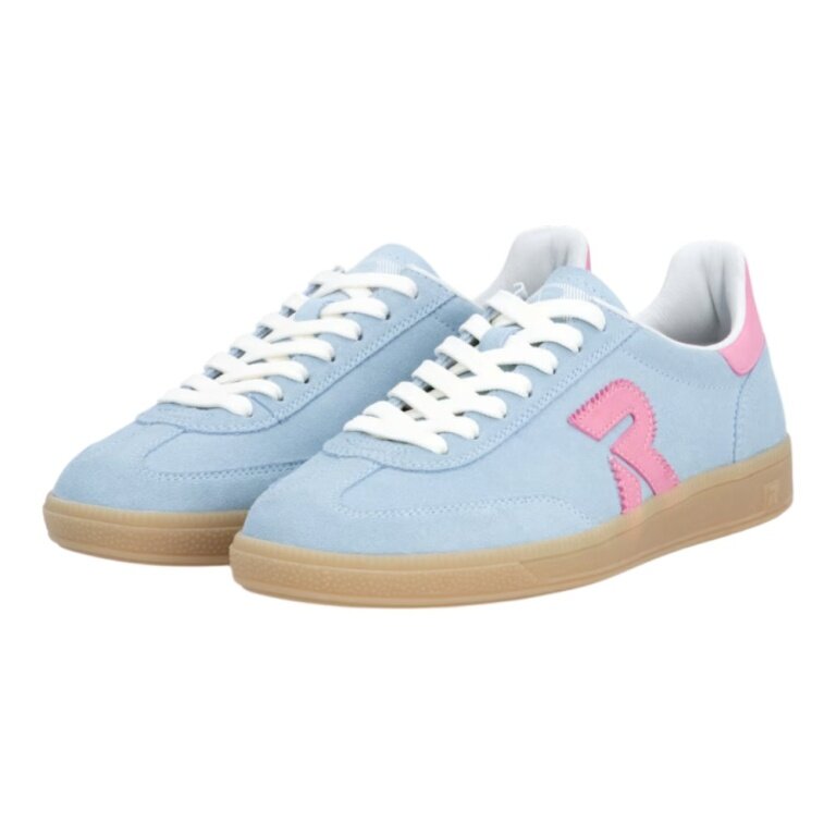 Rieker Sneakers San Diego (smooth leather) blue/pink ladies