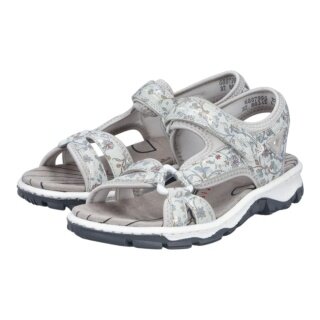 Rieker trekking sandal 68879-96 light grey/multicoloured ladies