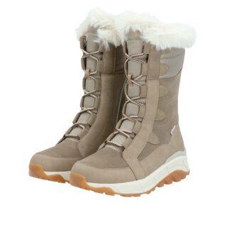 Rieker Winter Boots Evolution W0070-64 Suede (Boots with side zip and lining) beige ladies