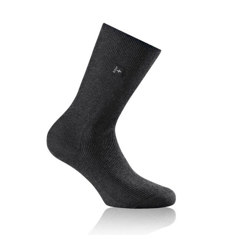 Rohner Daily Sock SupeR (ribbed, non-slip, cotton) anthracite Men's 1 Pair