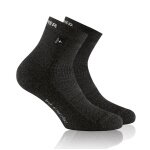Rohner Trek Everyday Quarter Walking Socks (pleasant foot climate and maximum comfort) black - 1 pair