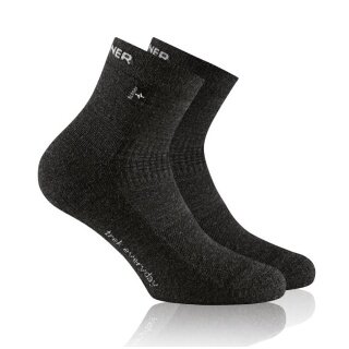 Rohner Trek Everyday Quarter Walking Socks (pleasant foot climate and maximum comfort) black - 1 pair