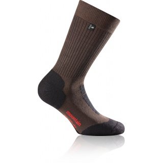 Rohner Trekking Socks Crew Mountain Trekking (antibacterial, foot wellness) dark brown - 1 pair