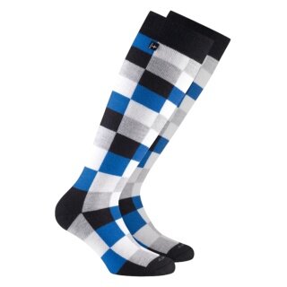 Rohner Ski Sock Carola (Wool Blend Fabric) blue/multicoloured - 1 Pair