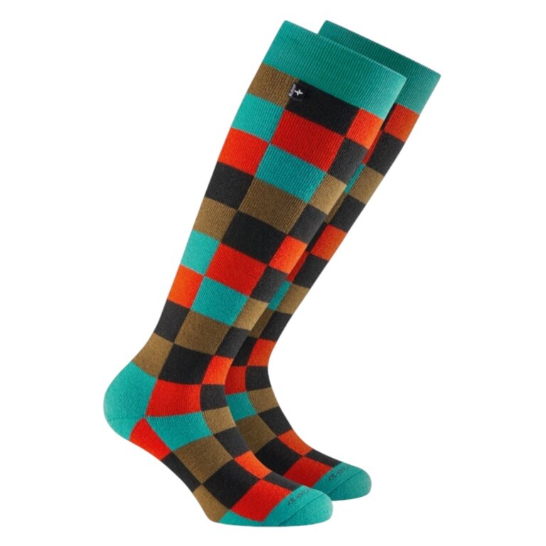 Rohner Ski Sock Carola (Wool Blend) turquoise/multicoloured - 1 pair