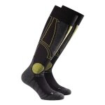 Rohner Winter Ski Socks Carving l/r (warm, antibacterial) black/lemon - 1 pair