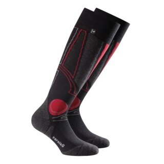 Rohner Winter Ski Socks Carving l/r (warm, antibacterial) black/red - 1 pair