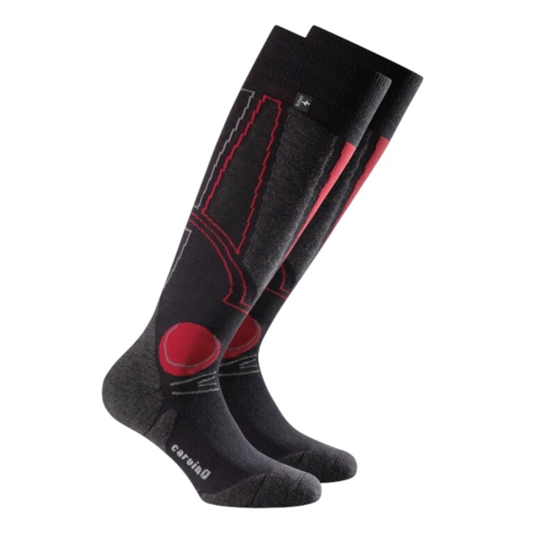 Rohner Winter Ski Socks Carving l/r (warm, antibacterial) black/red - 1 pair