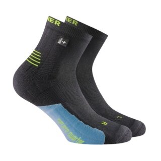 Rohner Running Sock Run Pro Quarter l/r black Men's
