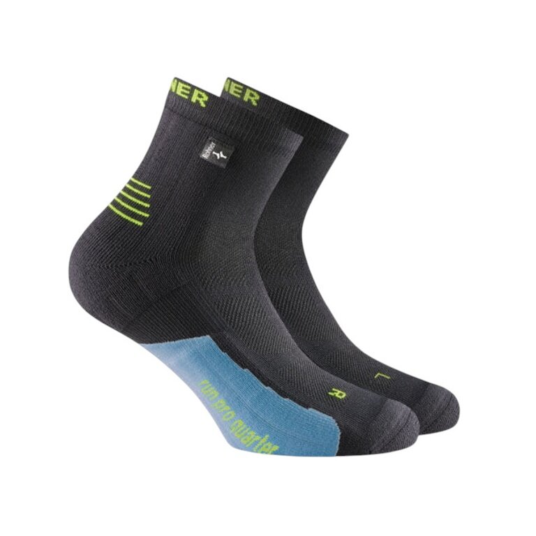 Rohner Running Sock Run Pro Quarter l/r black Men's
