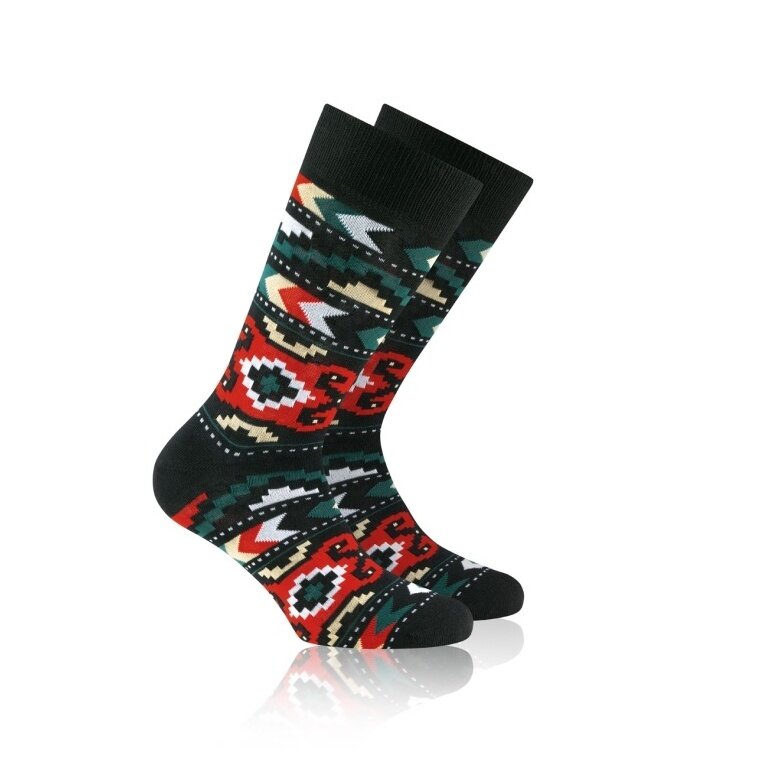 Rohner Day Sock Fashion Vintage Edition (Cotton) black/red - 1 Pair